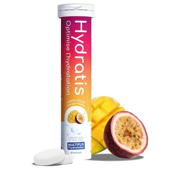 Boisson avec Électrolytes - Formule Isotonique - Mangue Passion - 20 pastilles
