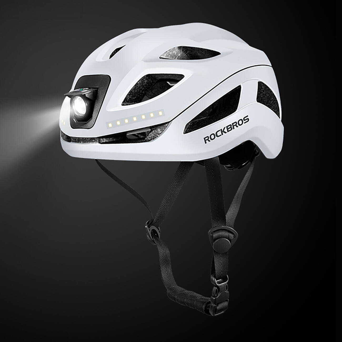 Casco da bici Rockbros con illuminazione multidirezionale integrata 2/7