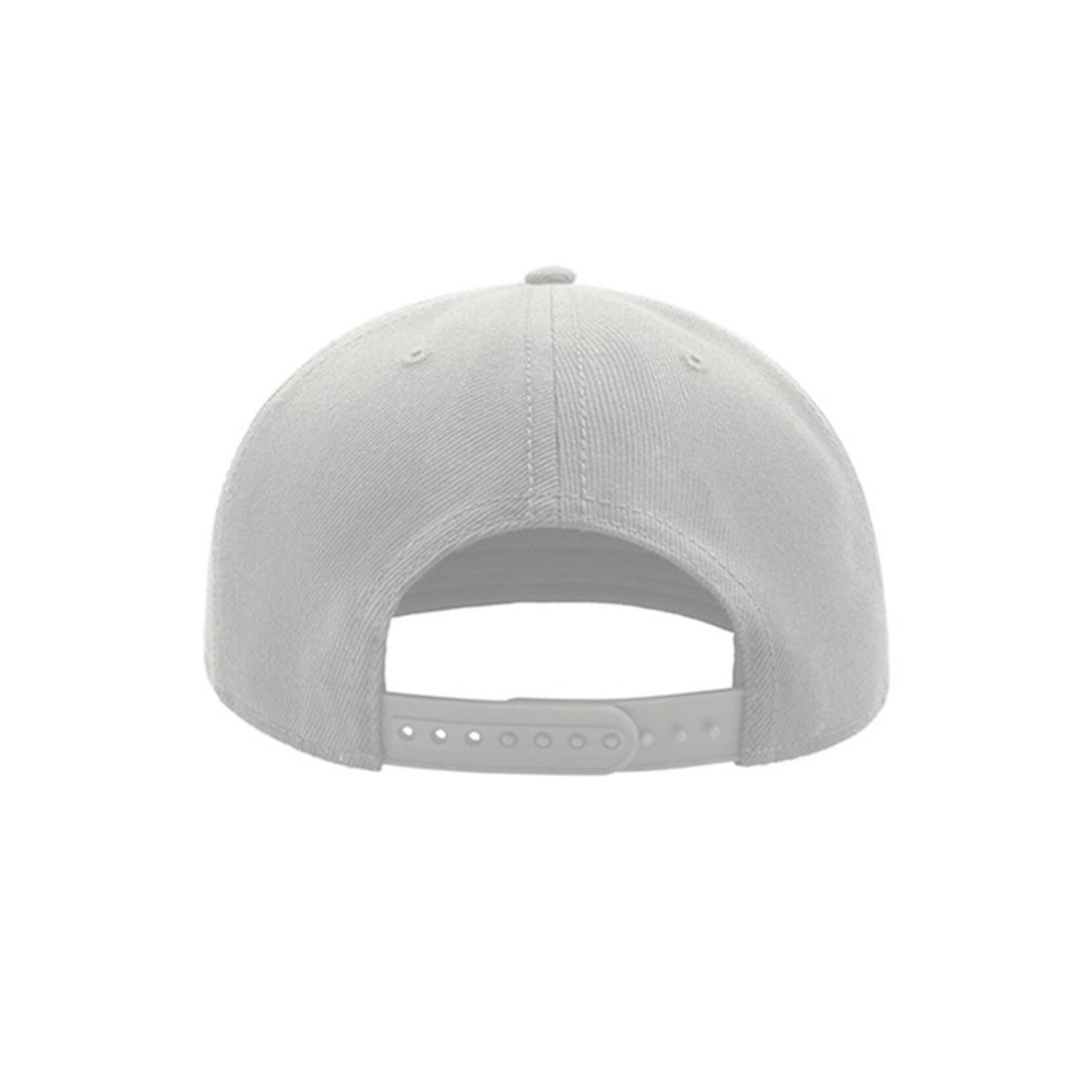 Snap Back Flat Visor 6 Panel Cap (Pack of 2) (White/Black) 2/4