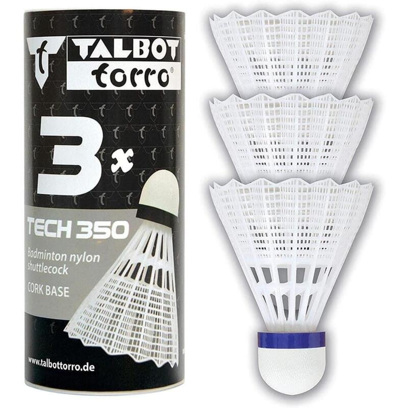 Talbot Torro shuttlecocks Tech 350 blanc / bleu 3 pièces