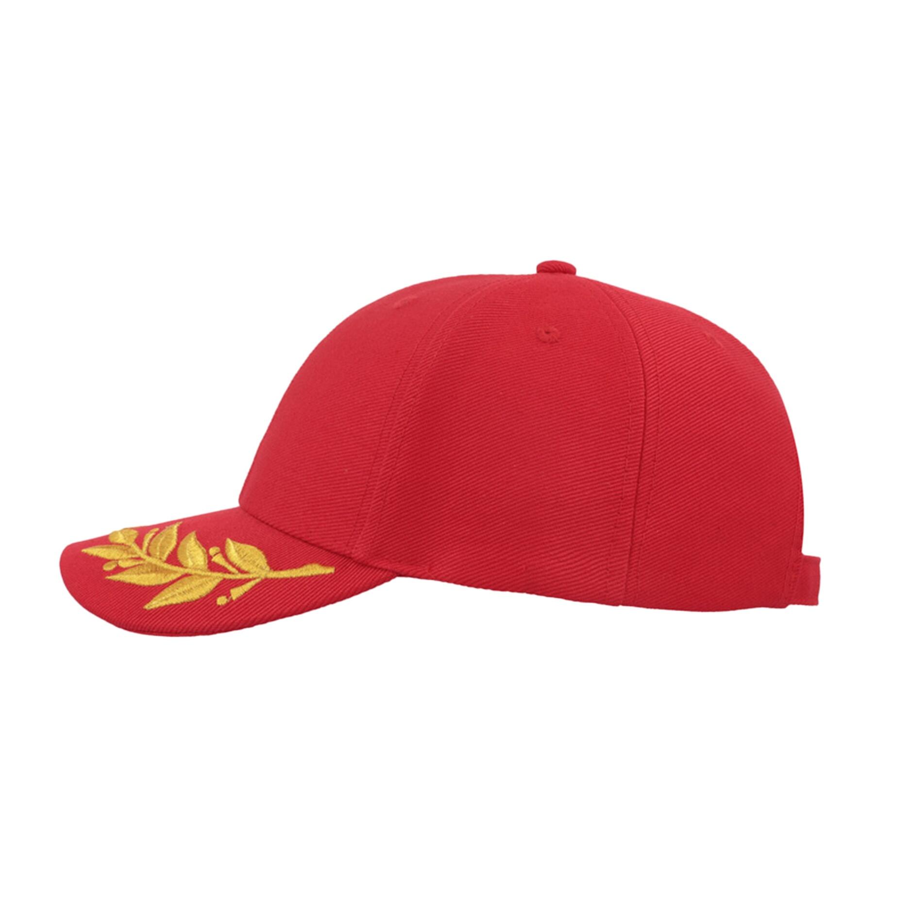 Winner Laurel Embroidered Cap (Red) 3/4