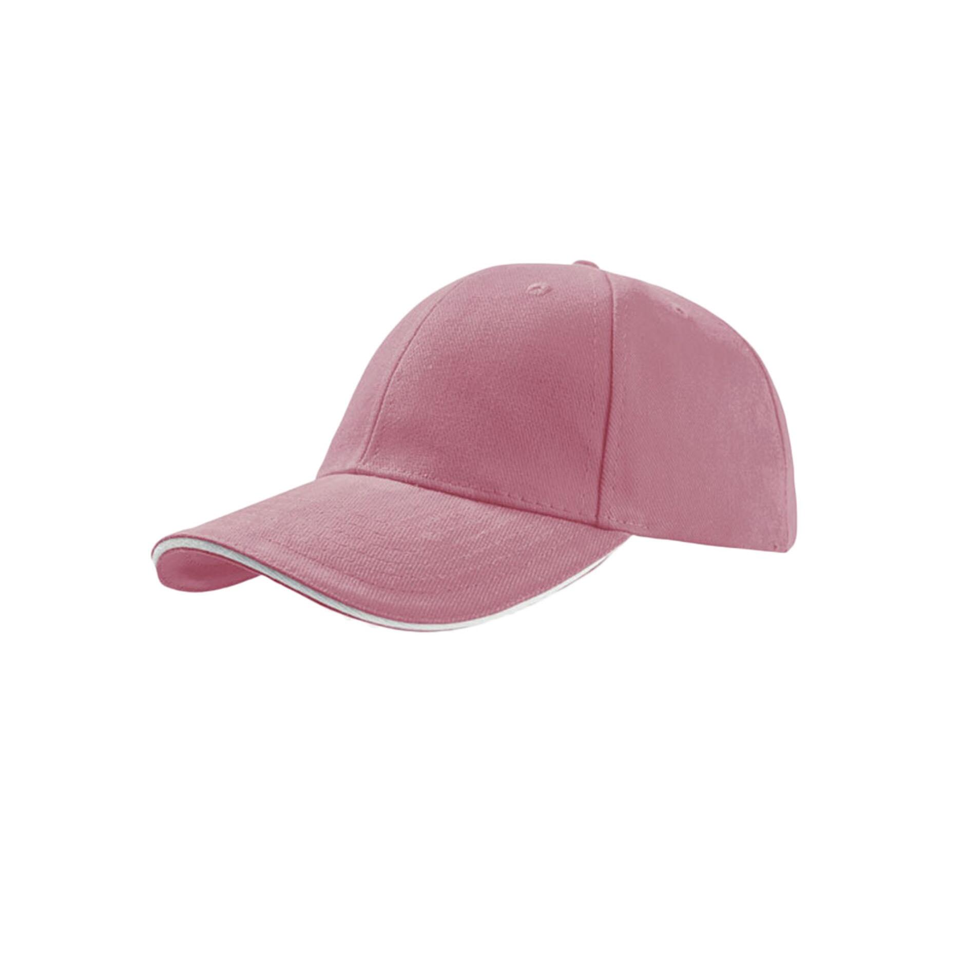 Liberty Sandwich Heavy Brush Cotton 6 Panel Cap (Pack Of 2) (Pink) 1/4