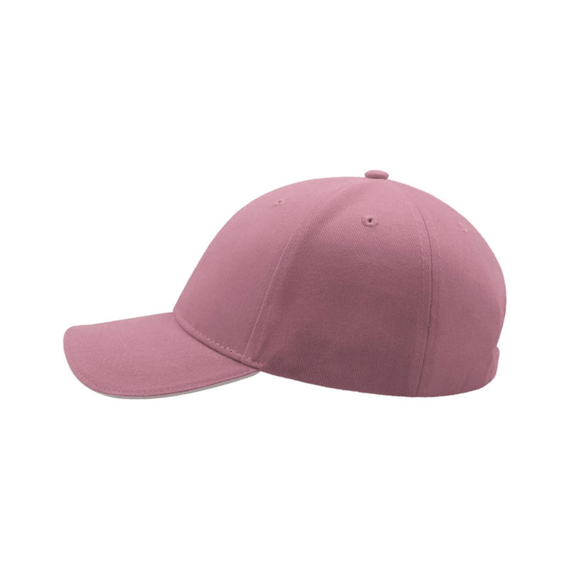 Liberty Sandwich Heavy Brush Cotton 6 Panel Cap (Pack Of 2) (Pink) 4/4