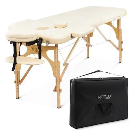 Table Massage Rééducation Mixte Robuste, Élégante Modèle 4FIZJO 70 cm Beige