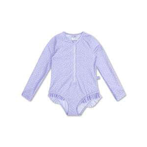 Maillot de bain anti-UV fille avec manches - Lila - Leopard - 122/128 7/7