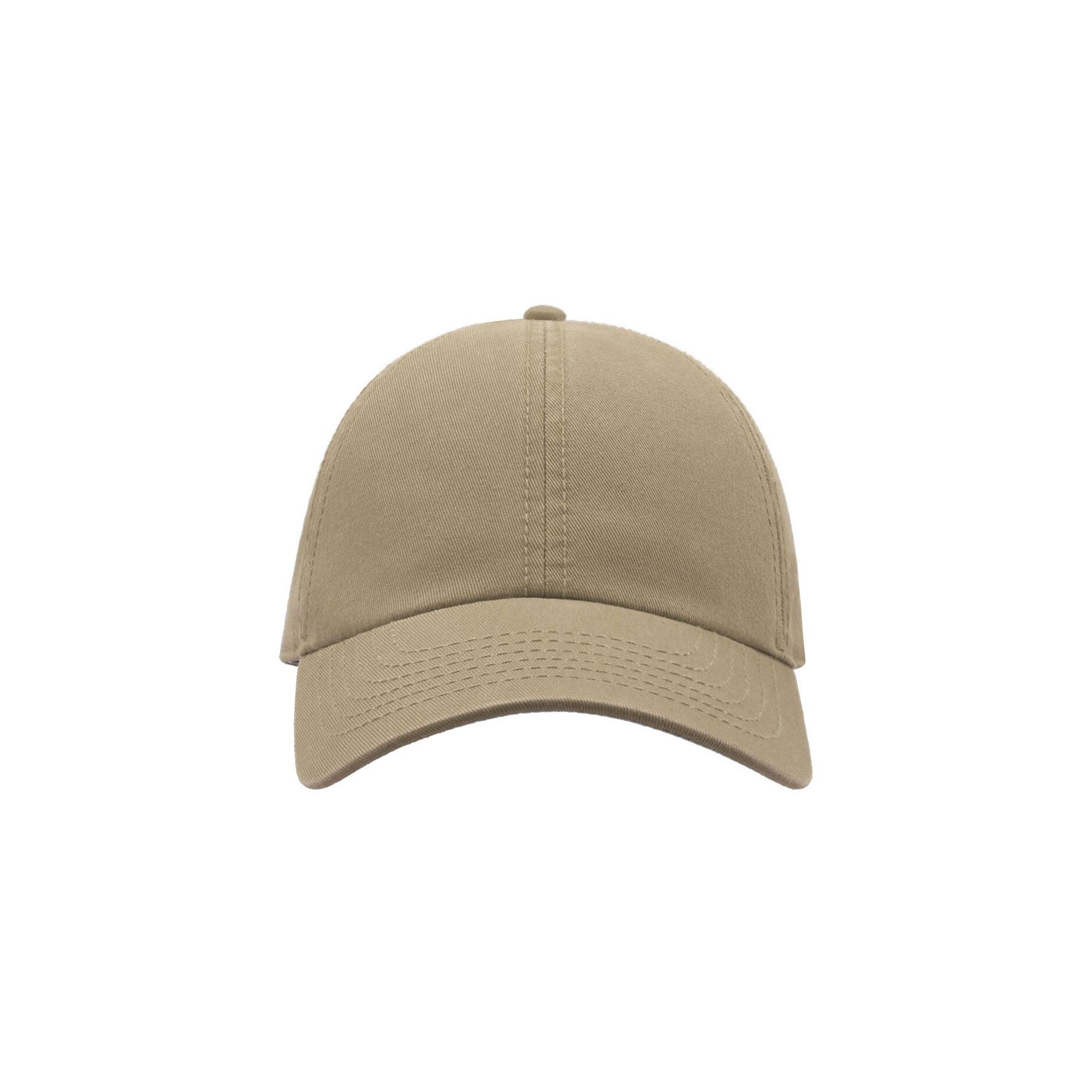 ATLANTIS Action 6 Panel Chino Baseball Cap (Pack of 2) (Khaki)