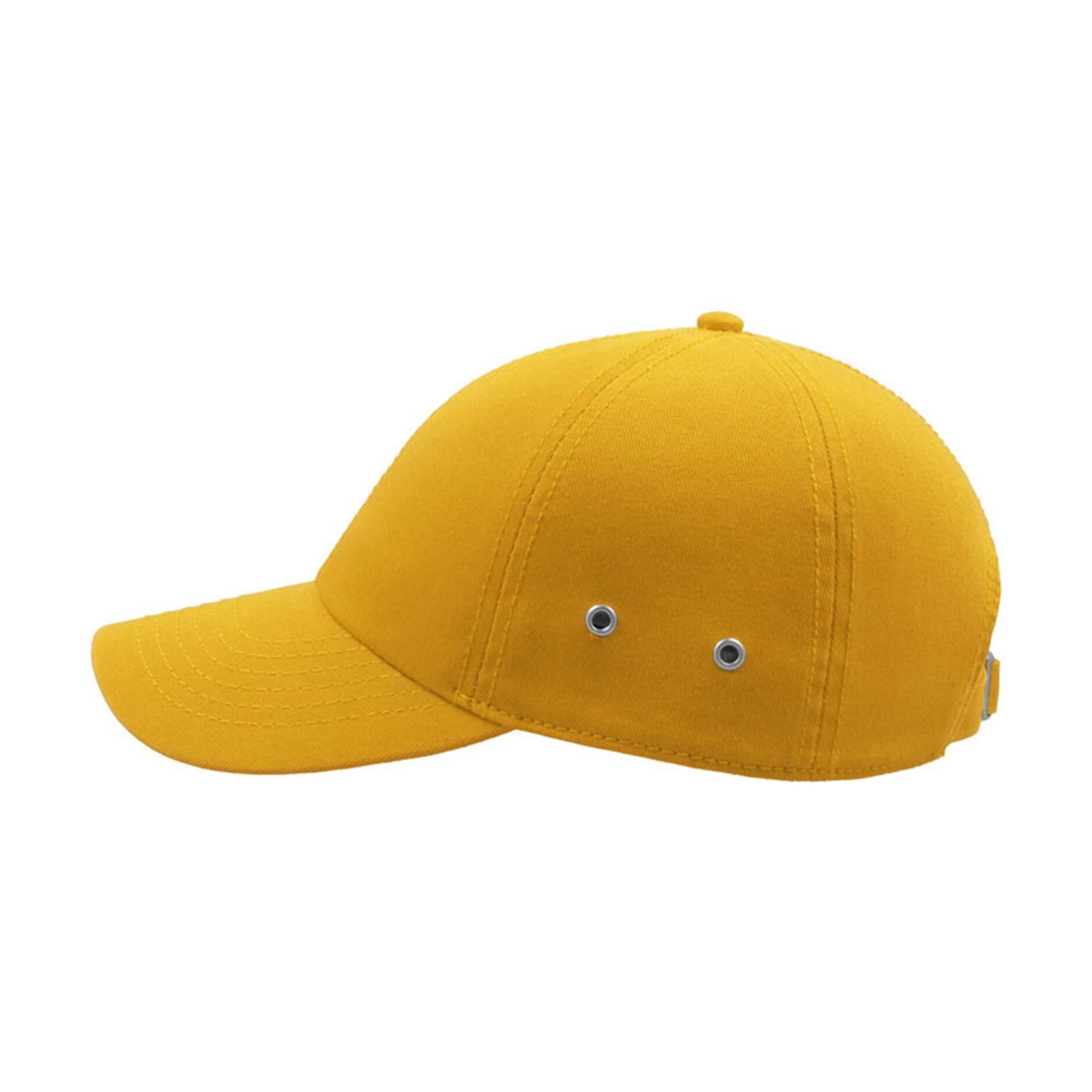 Action 6 Panel Chino Baseball Cap (Pack of 2) (Yellow) 3/4