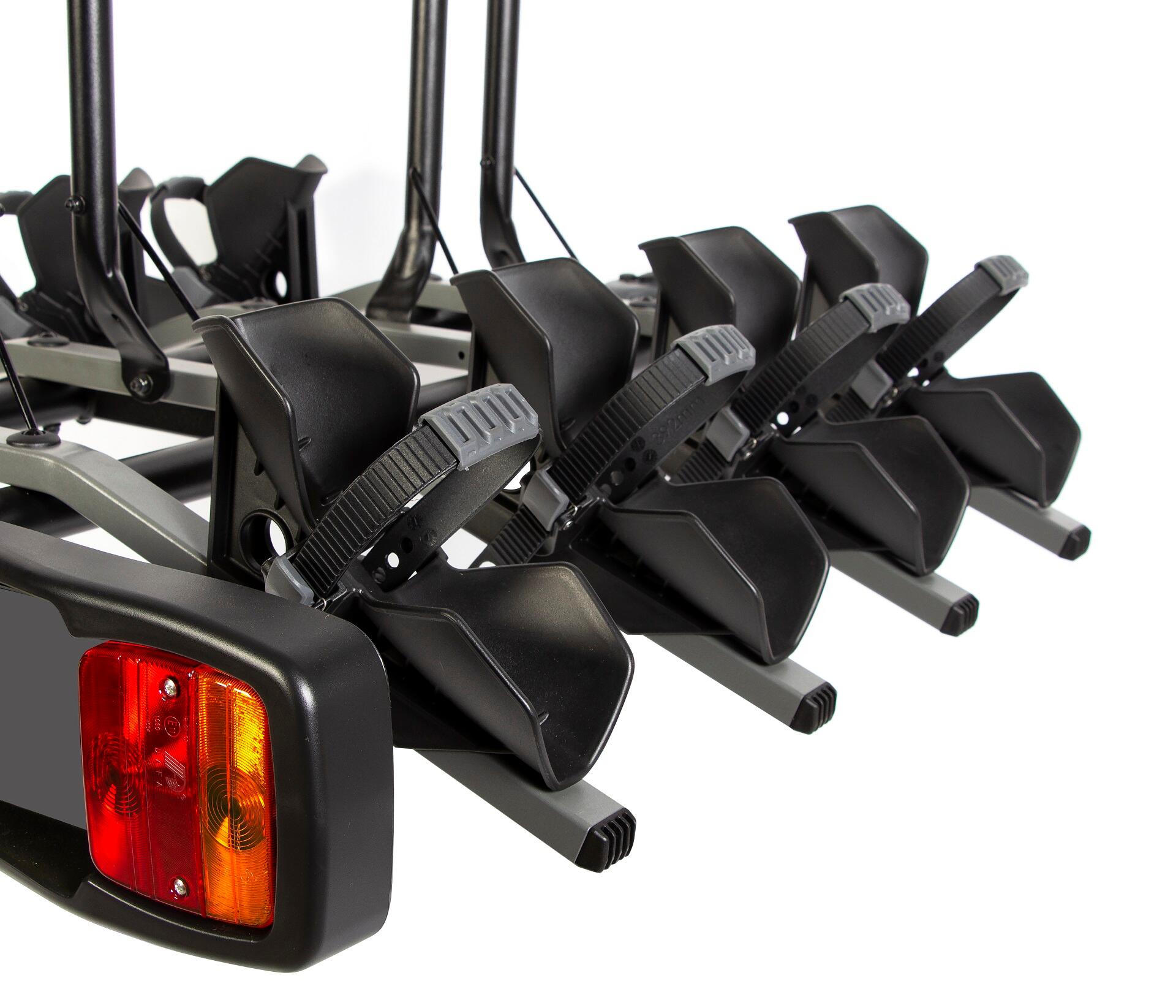 Suporte para bicicletas buzzy bee 4 novo com engate para 4 bicicletas 4/5