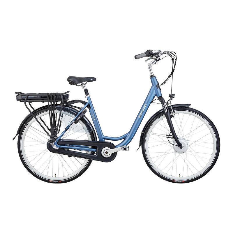 Vélo de ville électrique Popal Sway - Moteur roue avant - 47 cm - Bleu Mat