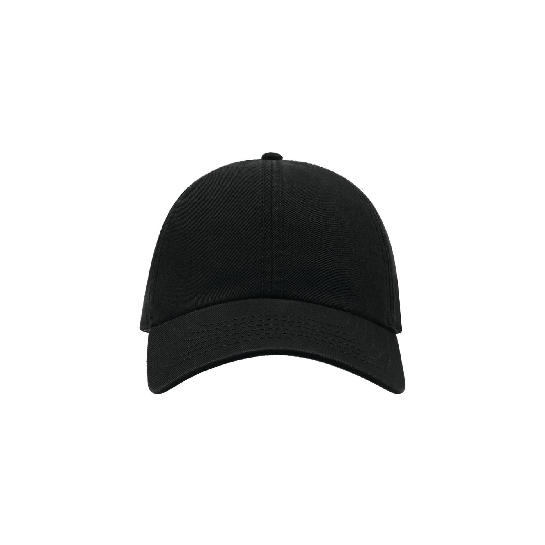 ATLANTIS Action 6 Panel Chino Baseball Cap (Pack of 2) (Black)