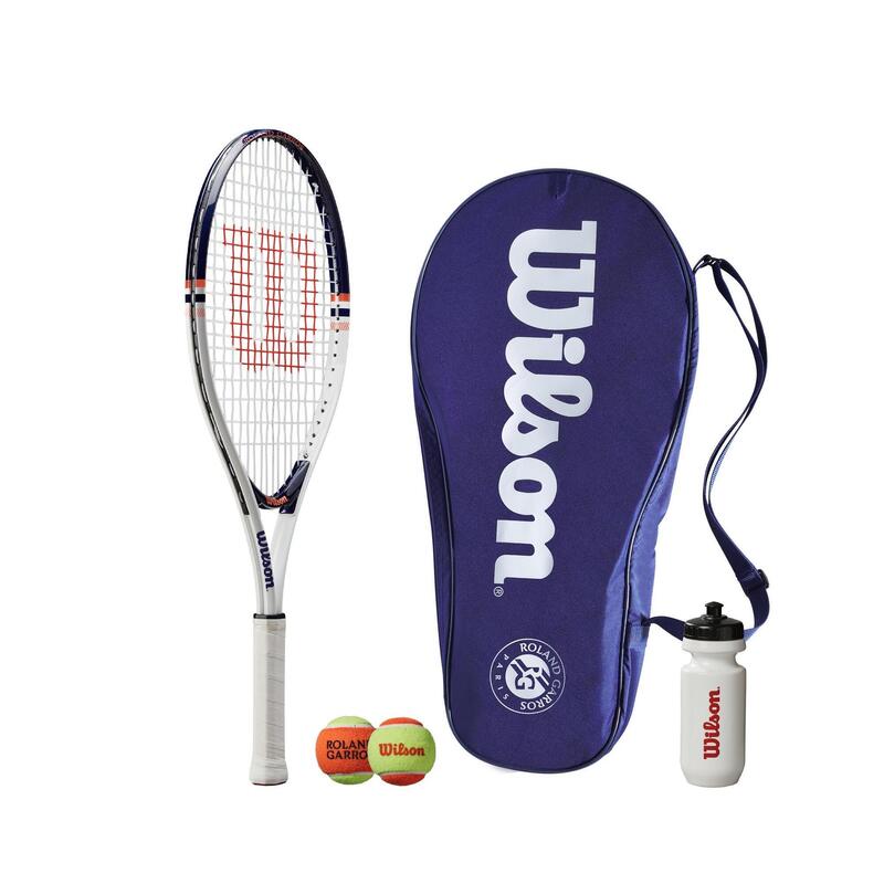 Wilson Roland Garros 25" Tennis Set - Includes Racket, Water Bottle, 2 Balls & C