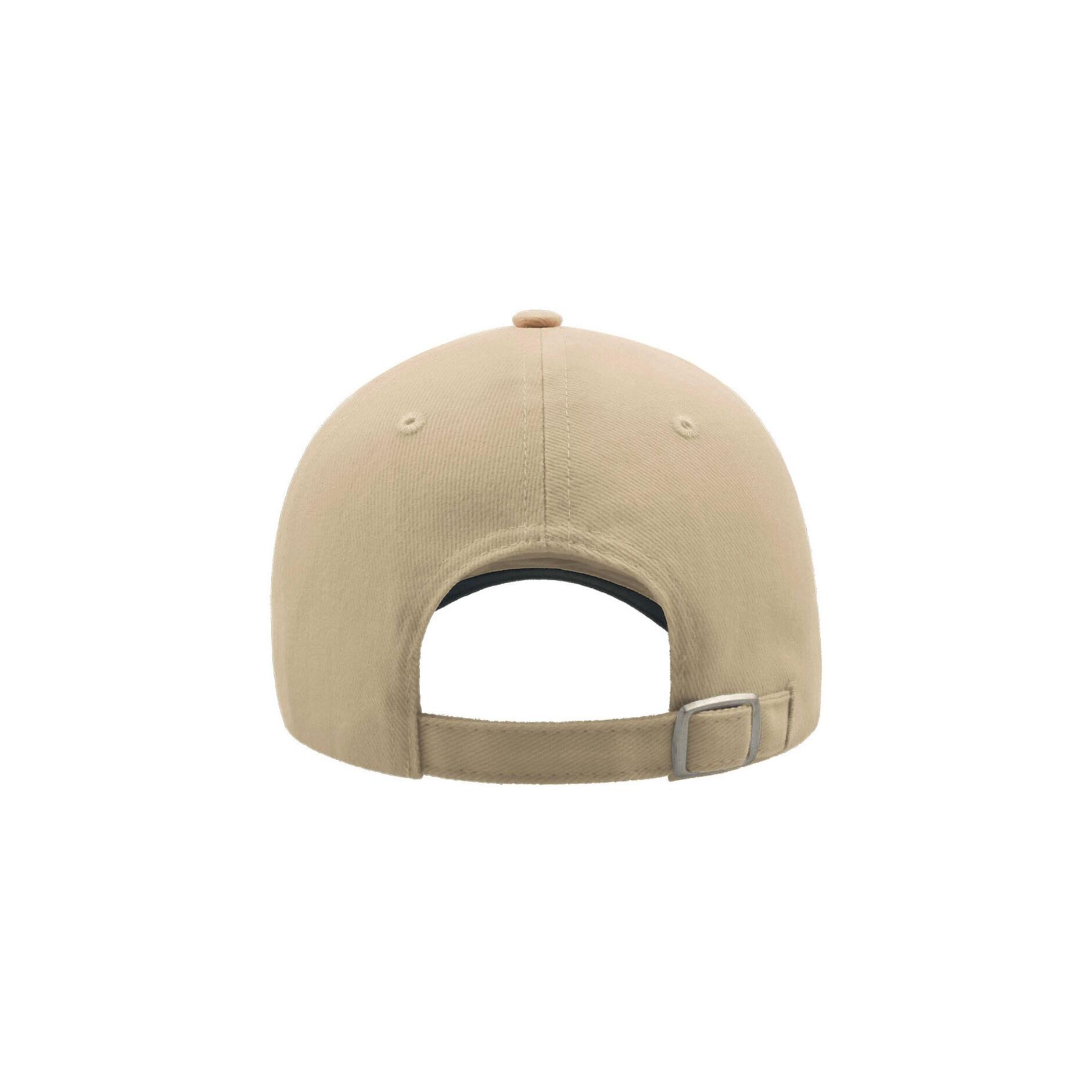 Liberty Sandwich Heavy Brush Cotton 6 Panel Cap (Pack Of 2) (Natural/Navy) 2/4