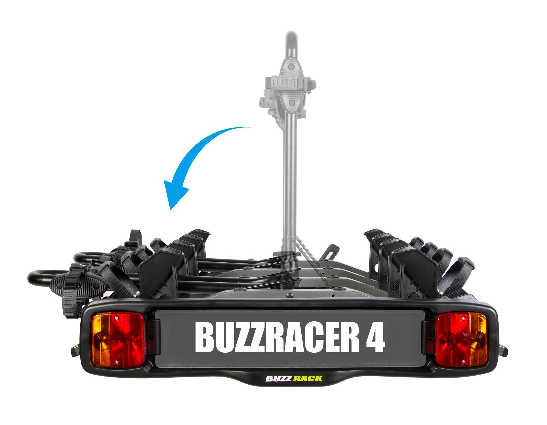 Buzzracer 4 hitch-mounted bike carrier - 4-bike platform