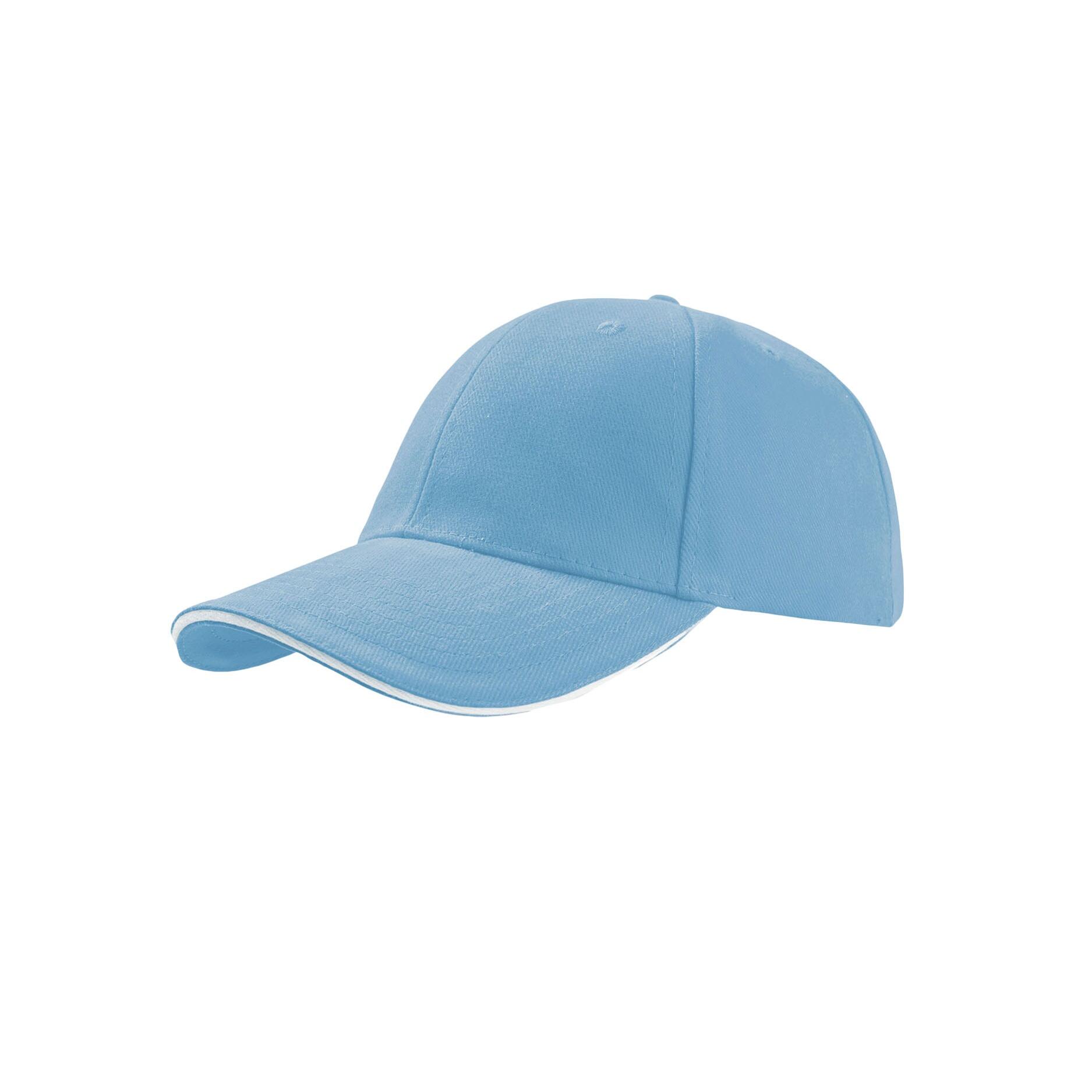 Set of 2 Adult thick cotton caps (Light blue)