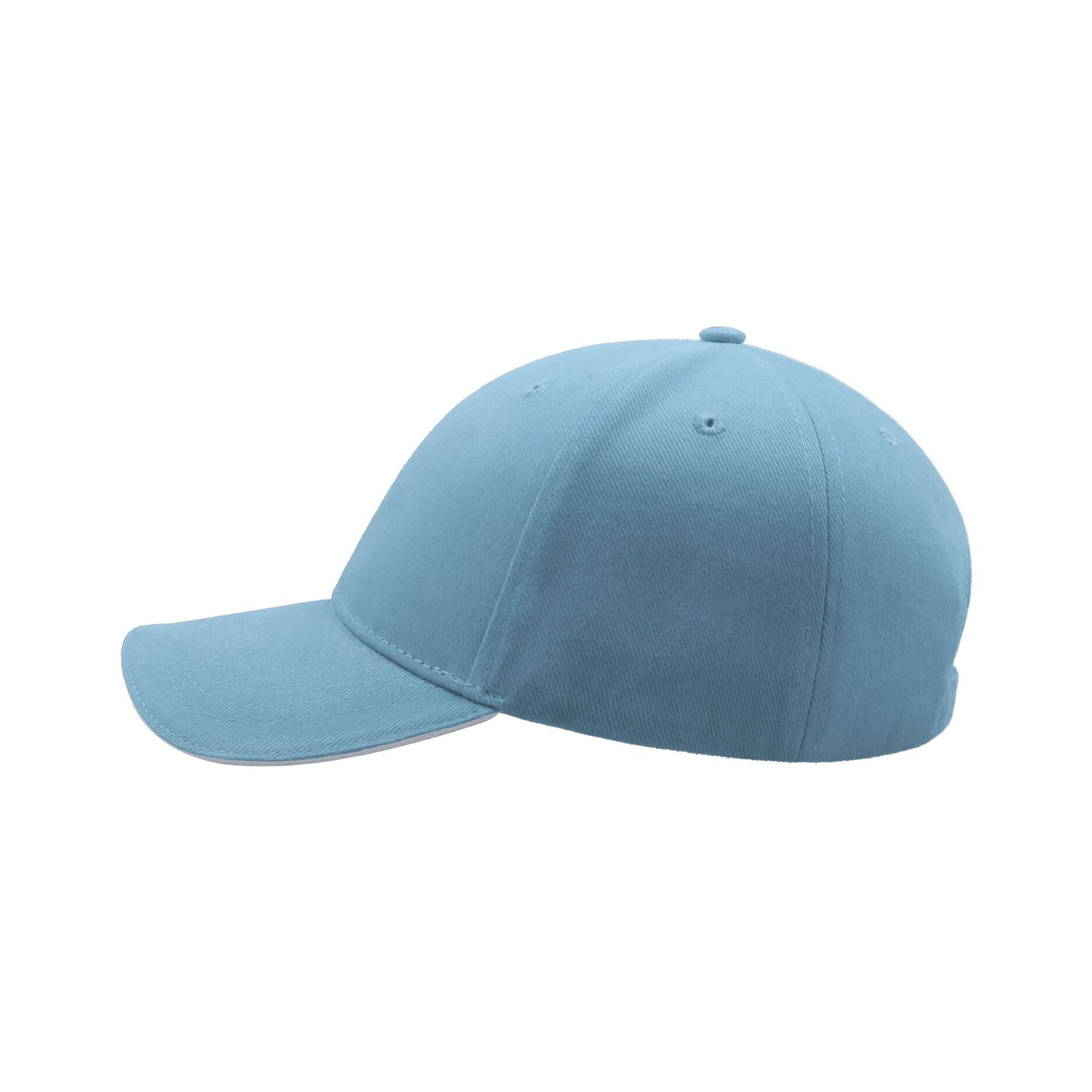 Liberty Sandwich Heavy Brush Cotton 6 Panel Cap (Pack Of 2) (Light Blue) 3/4