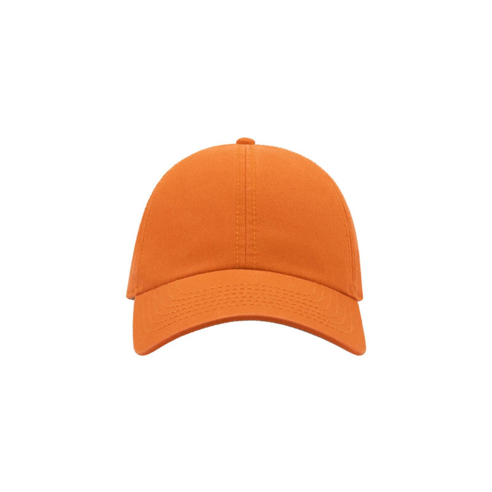 Action 6 Panel Chino Baseball Cap (Pack of 2) (Orange) 1/4