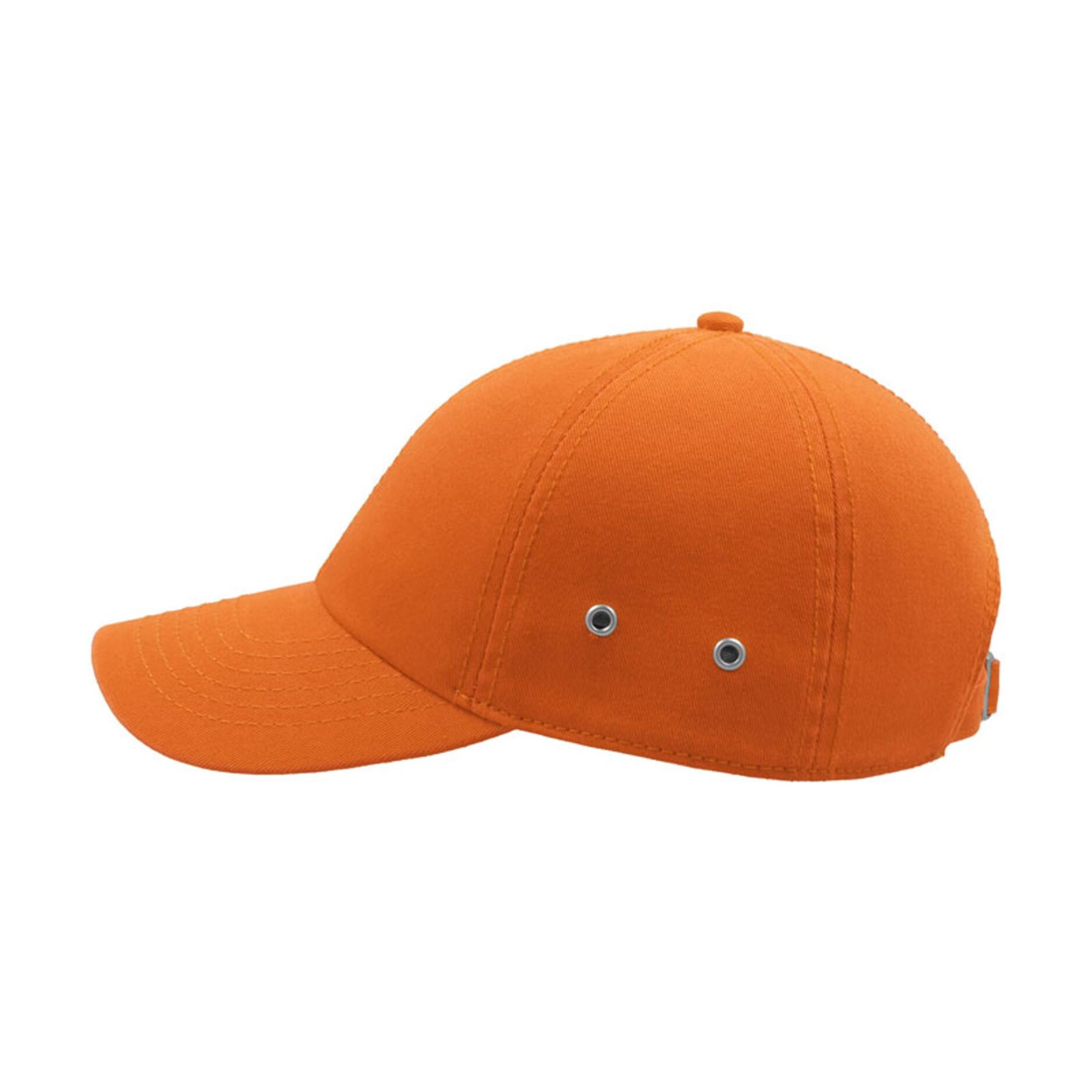 Action 6 Panel Chino Baseball Cap (Pack of 2) (Orange) 3/4