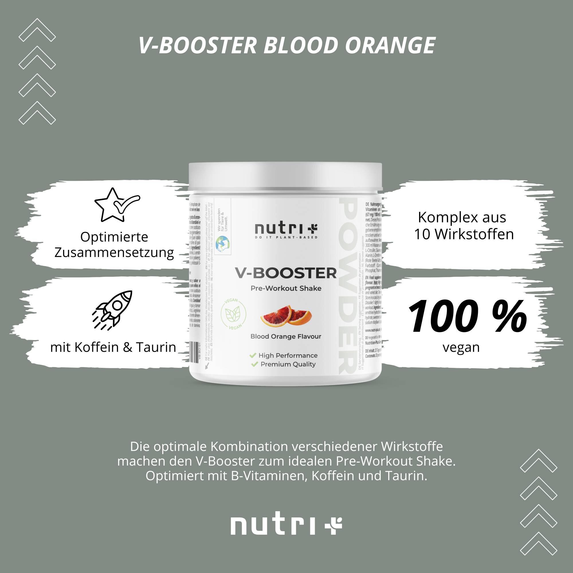 Batido preentrenamiento Booster 400 g - Naranja sanguina 3/6