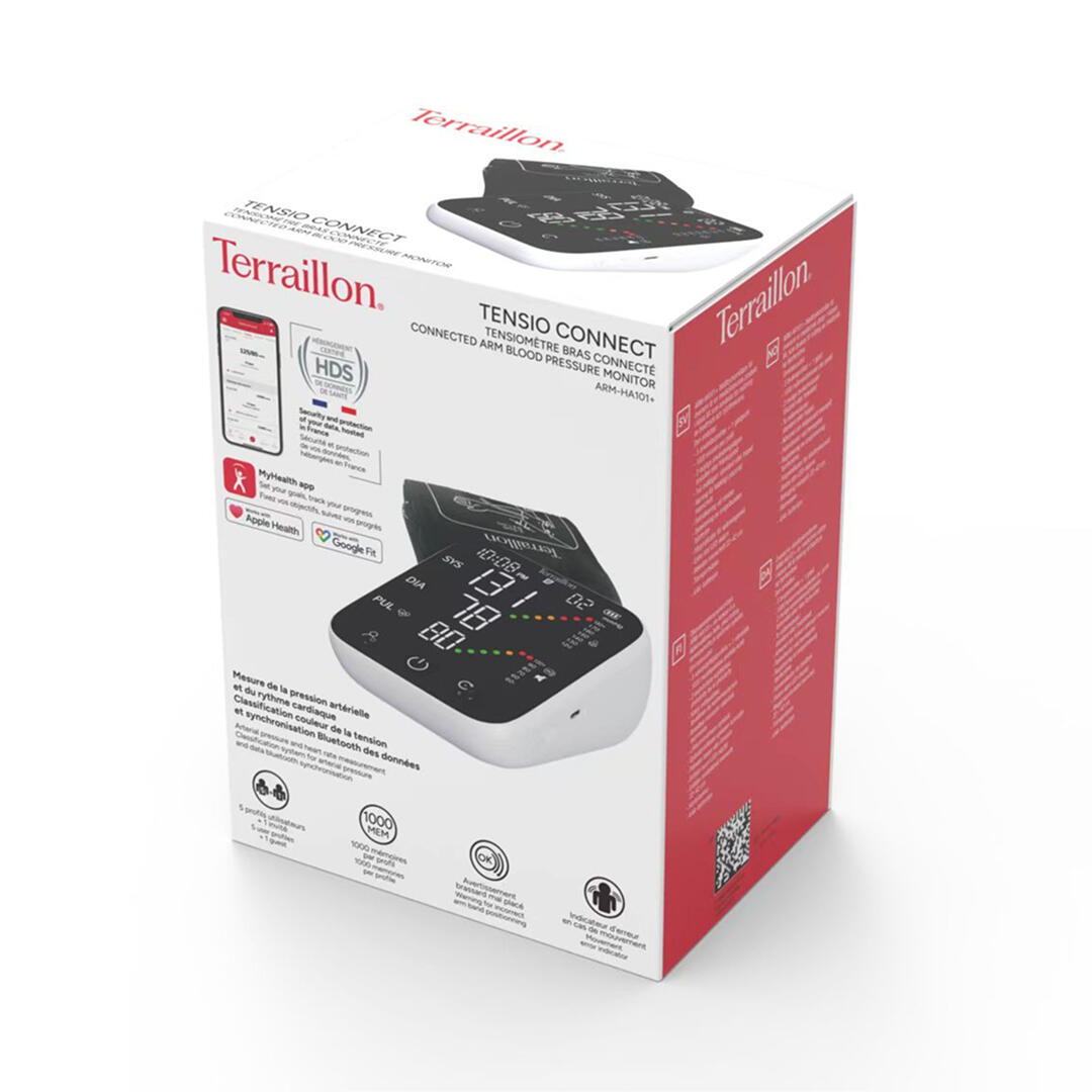 Tensiomètre Bras Connecté ajustable (22-42 cm), Ecran LED pour un suivi optimal. 7/7