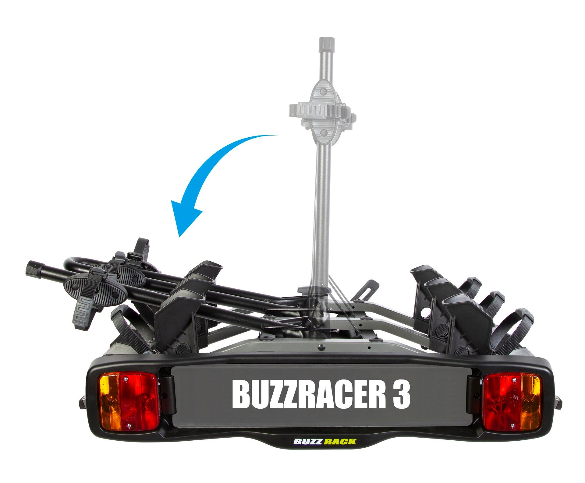 Buzzracer 3 Portabicicletas con enganche - Plataforma para 3 bicicletas 2/7