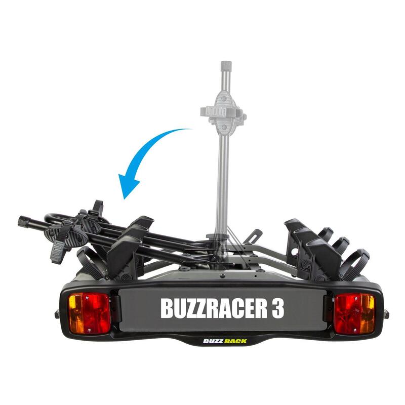 BUZZRACER 3 Fietsendrager op trekhaak - platform 3 fietsen