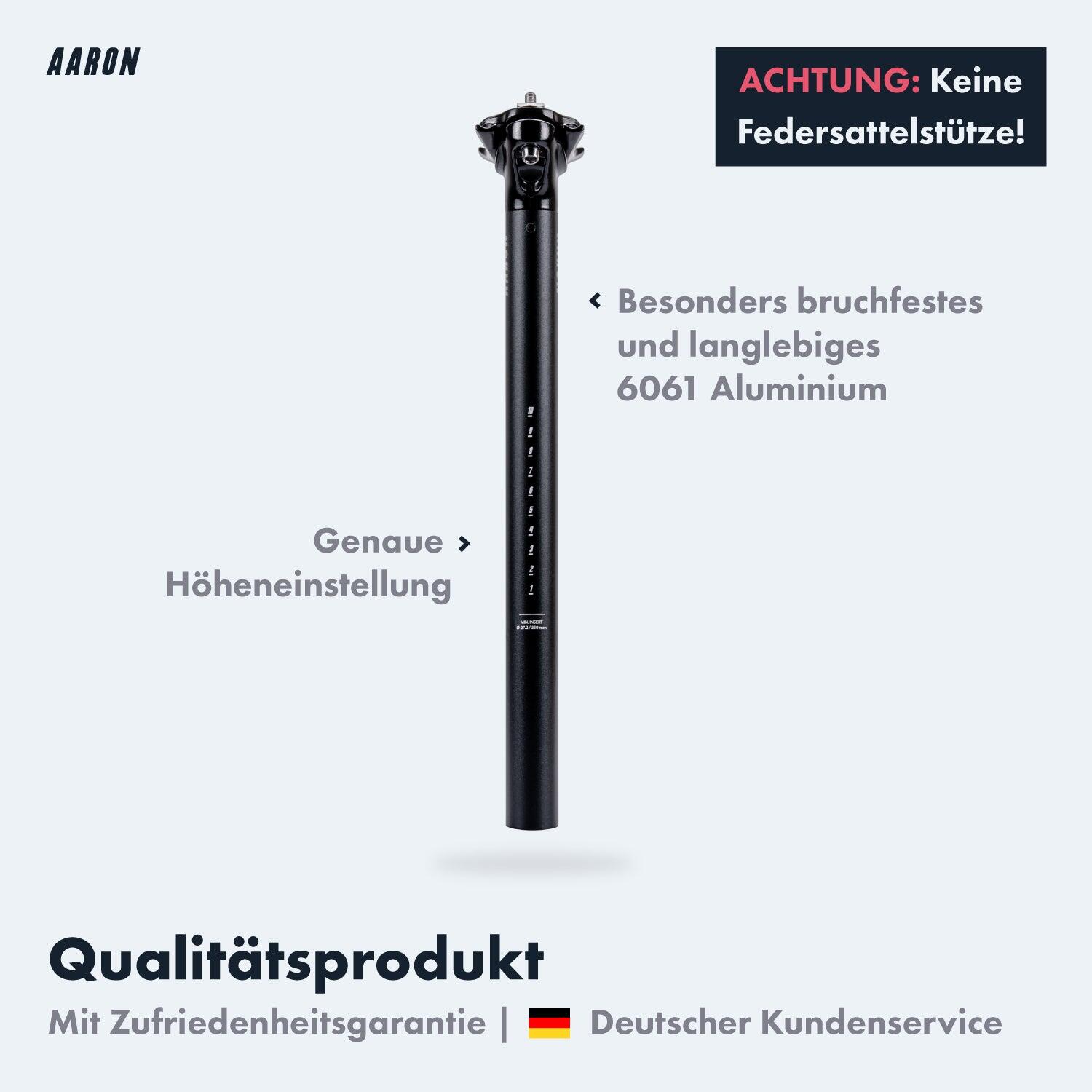 Post Aluminium-Sattelstütze - 350 mm - Ø 30,9 mm - Schwarz 2/6