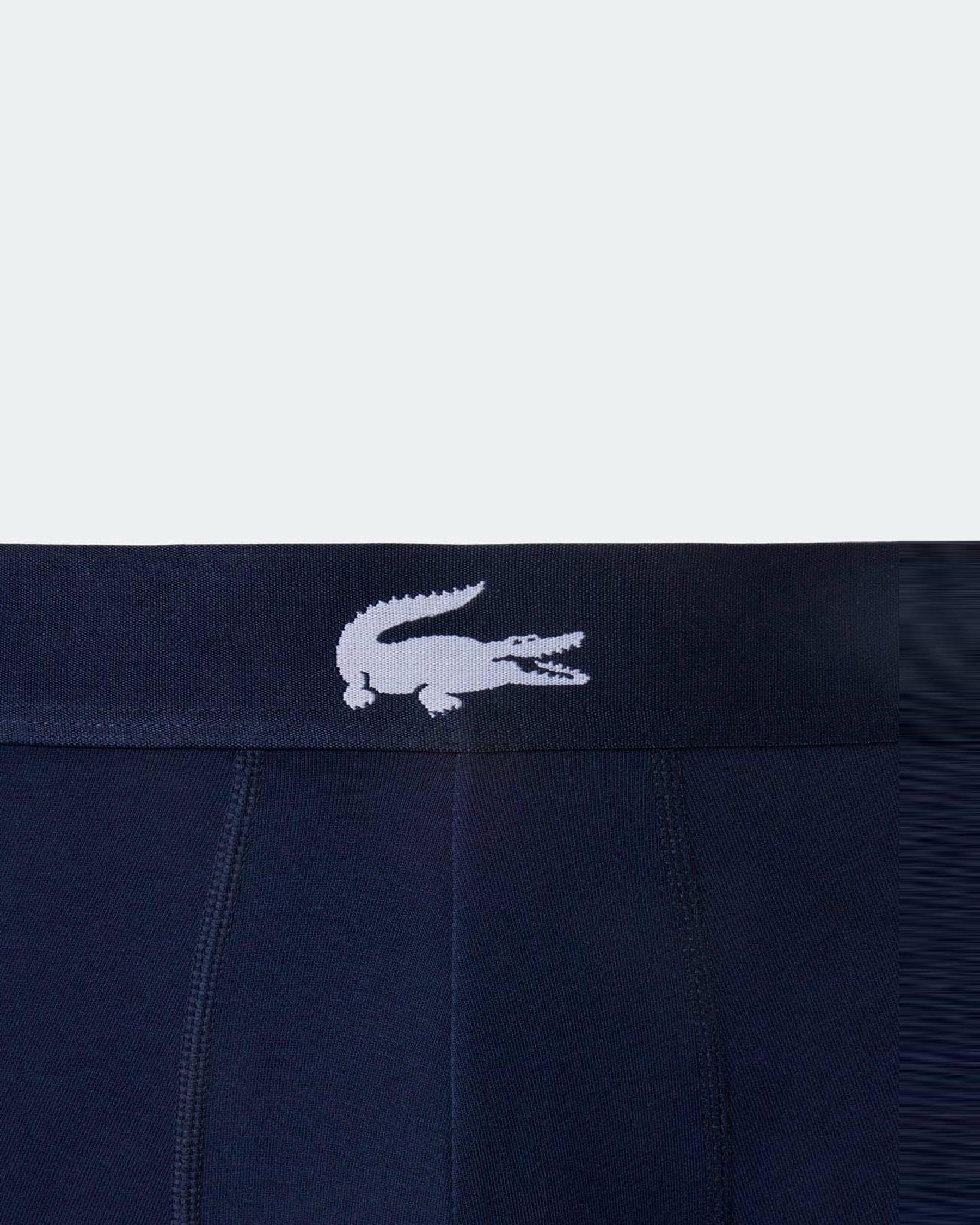 Bóxer Lacoste Stretch Cotton Logo azul marino blanco (3 unidades) 2/4