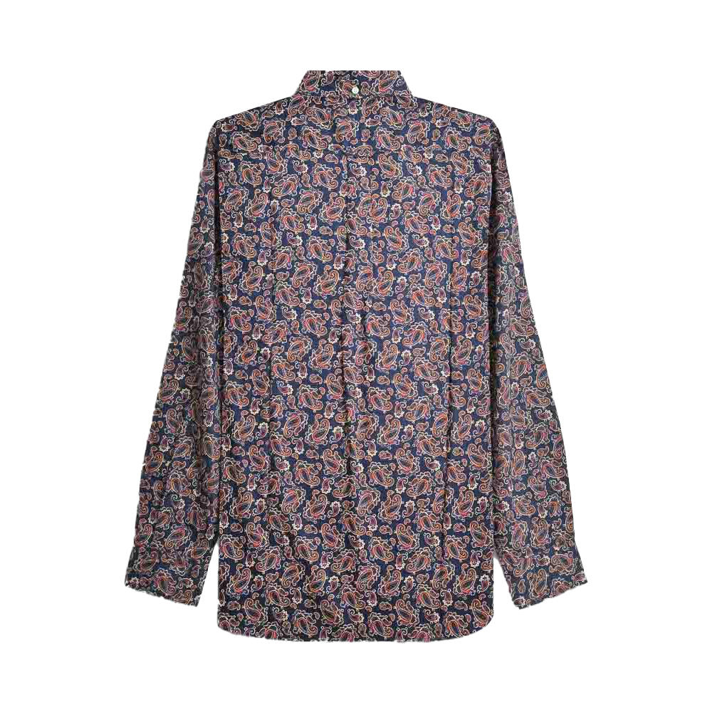 Camicia Paisley Manica Lunga Uomo Lambretta Blu Navy 3/5