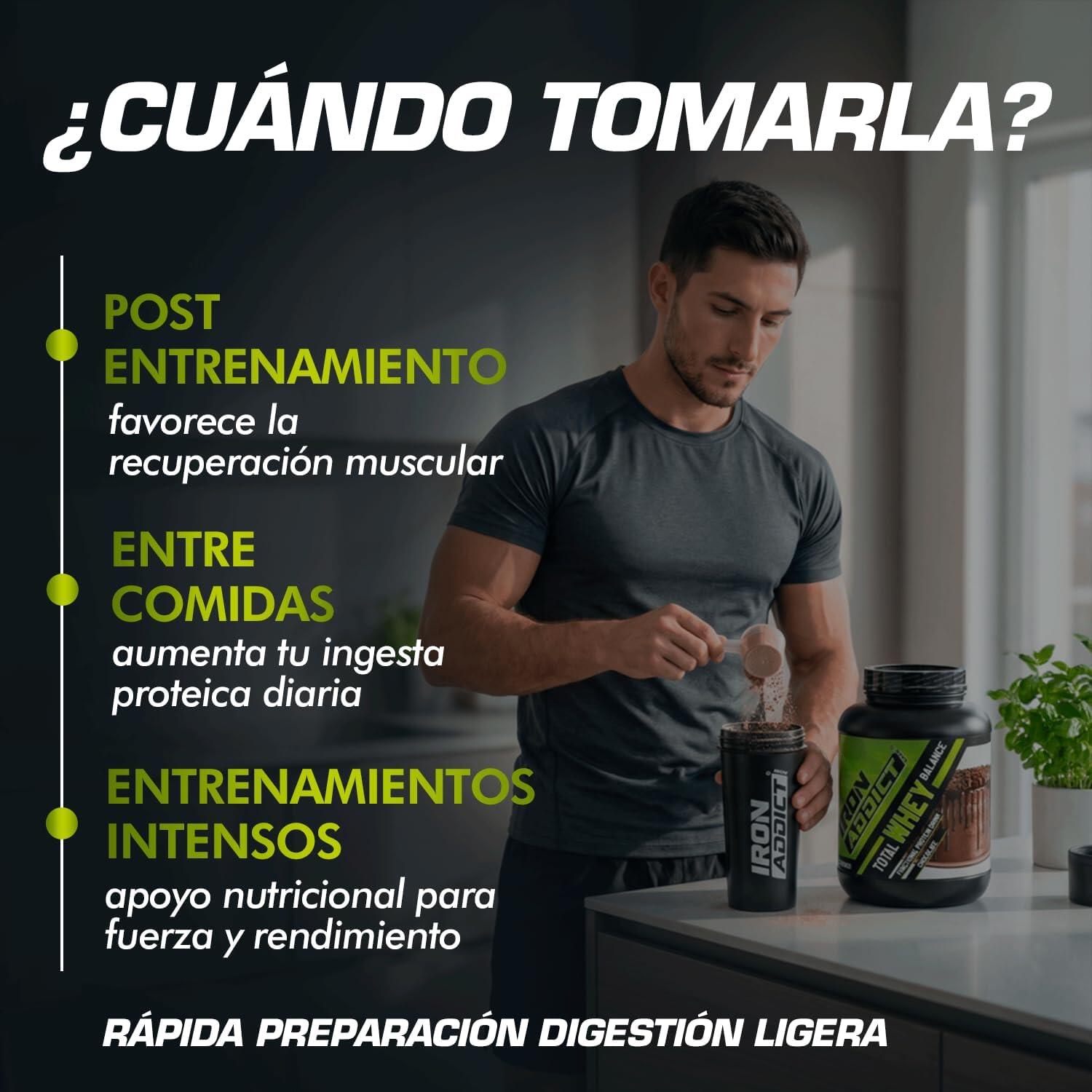 Whey Protein 1.8Kg Iron Addict Labs - Proteína de Suero de Leche de Máxima Calid 4/7