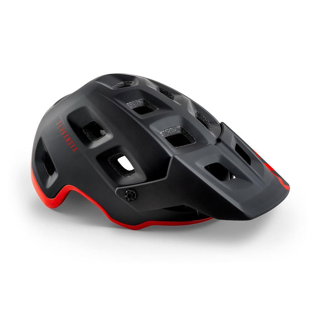 MET Terranova Helmet - All-Mountain/Trail Black Red | Matt Glossy 1/7