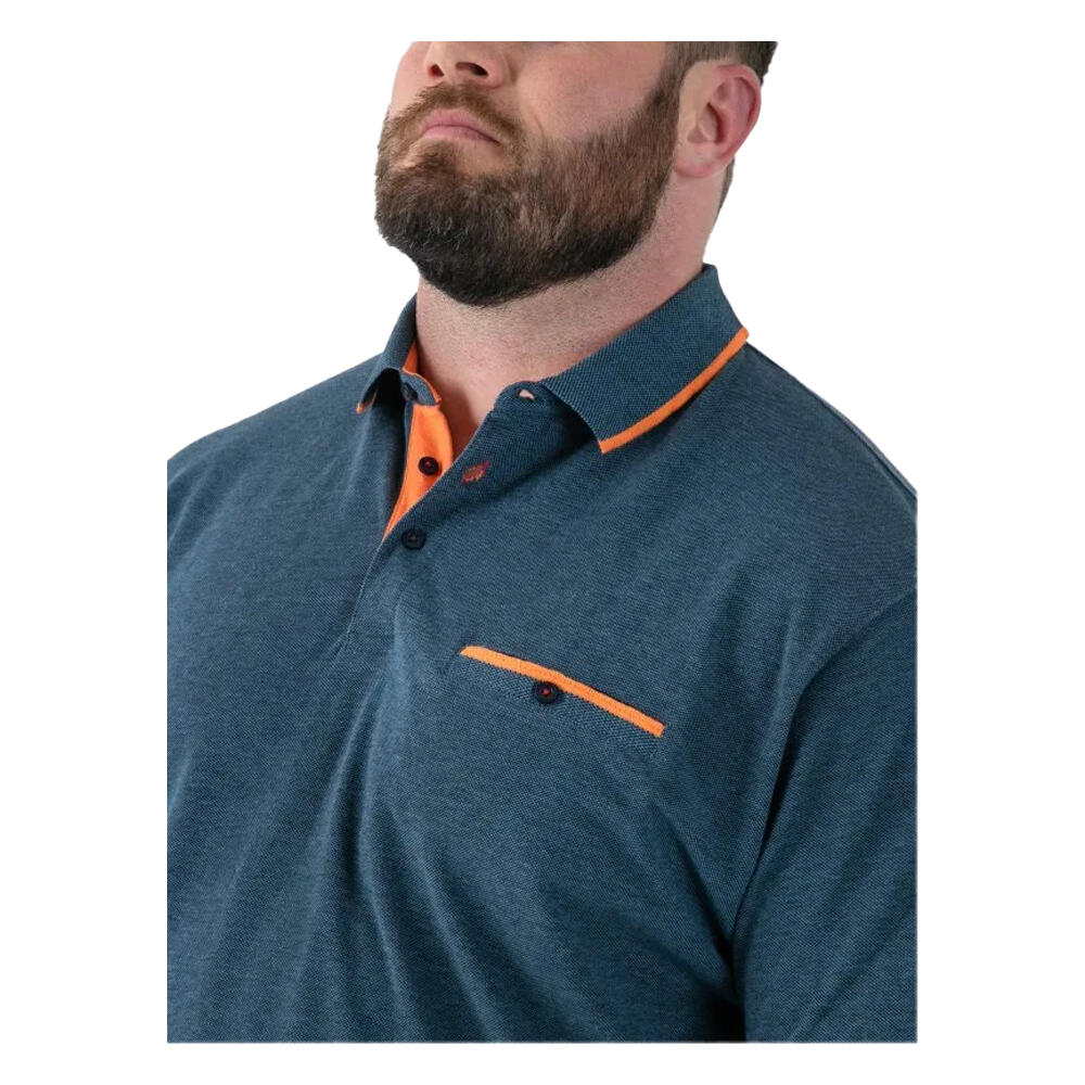 Polo Manches Courtes Taille Grand HARVEY Homme (Bleu Sarcelle) 4/5