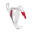porte-bouteilles Custom Race Plus 18,4 cm FRP blanc/rouge
