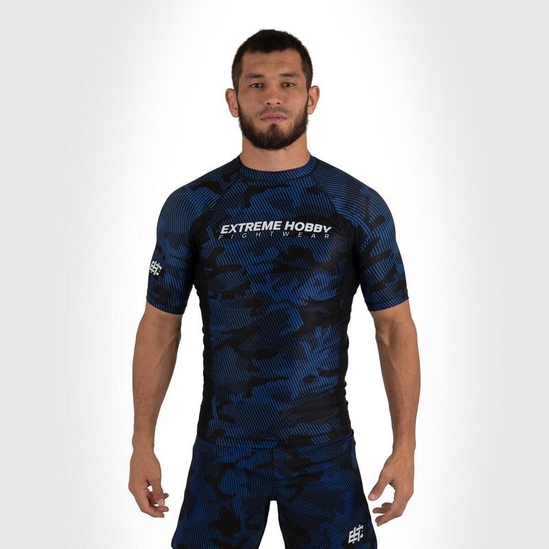 Rashguard fitness męski z krótkim rękawem EXTREME HOBBY HAVOC