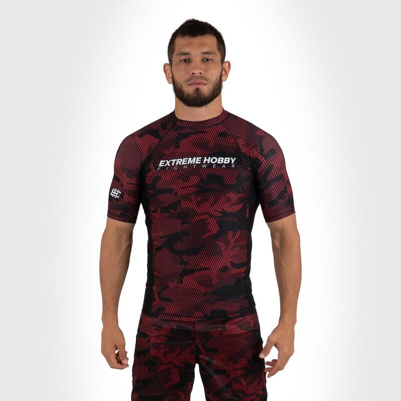 Rashguard fitness męski z krótkim rękawem EXTREME HOBBY HAVOC