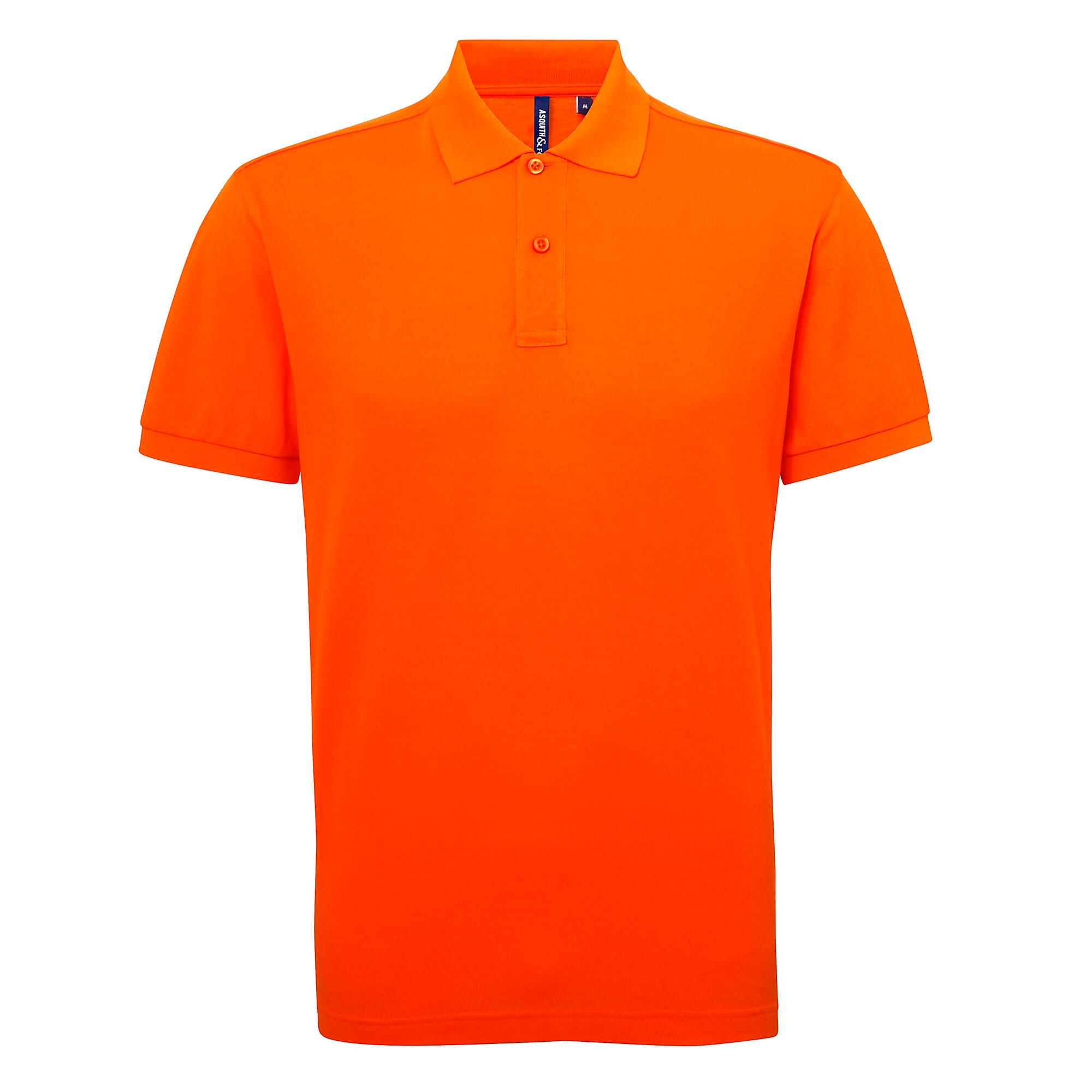Mens Short Sleeve Performance Blend Polo Shirt (Orange) 2/2