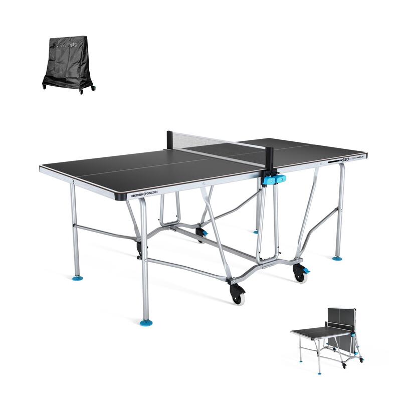 Tweedehands Tafeltennistafel PPT 530 medium outdoor met hoes