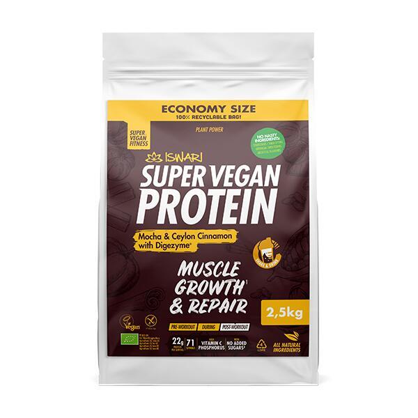 Proteína Vegana Iswari Super Vegan Protein Mocha & Ceylon Cinnamon con Digezyme®