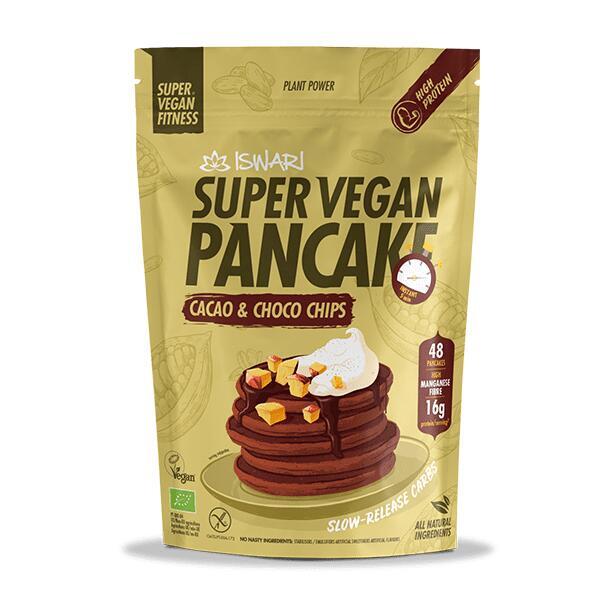 Super Vegan Pancake Cacau e Pepitas de Chocolate