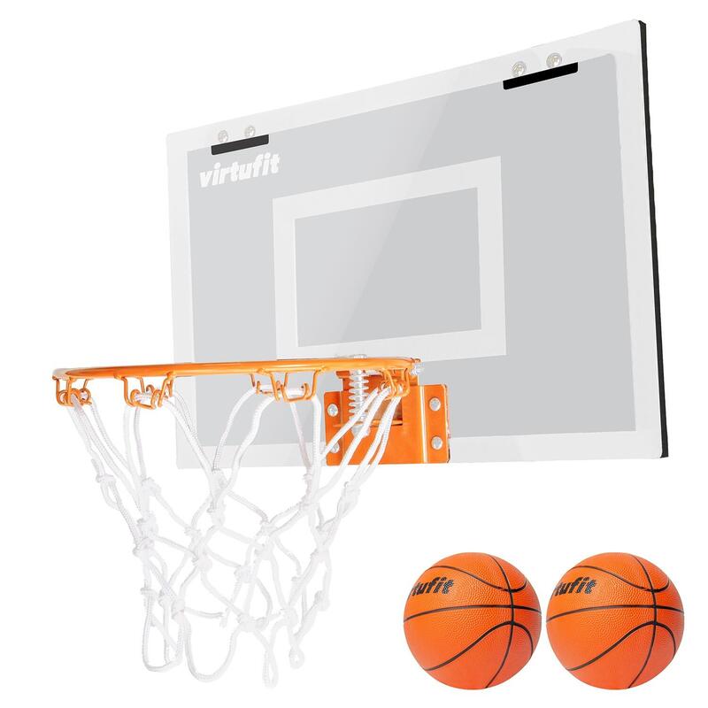 Basketbalbord - Pro Mini Basketbalbord met 2 Ballen en Pomp - Wit
