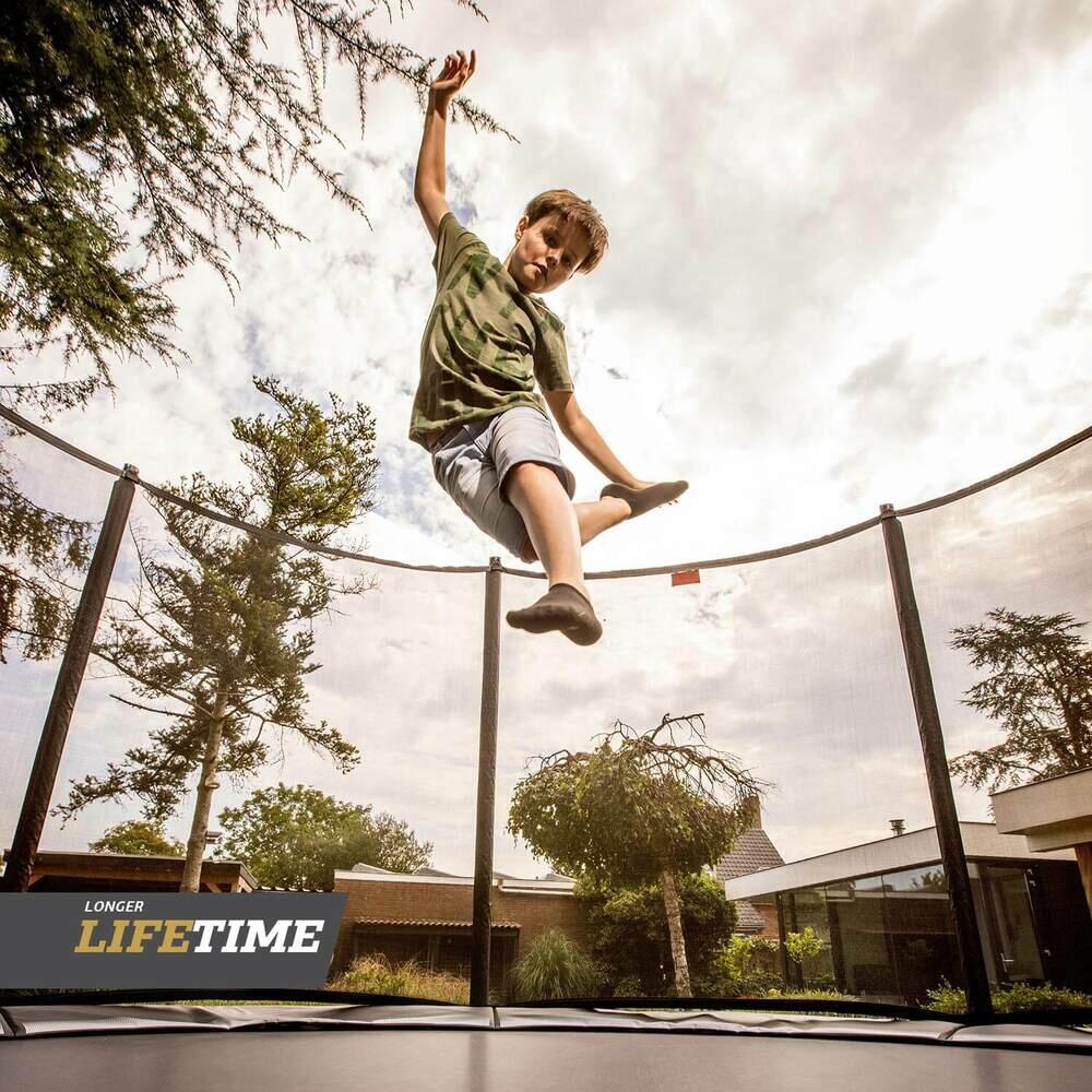 Favorit Regular round trampoline grey 200 cm with safety net