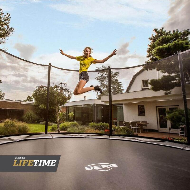 BERG Trampolin Favorit InGround grau 200 cm mit Sicherheitsnetz