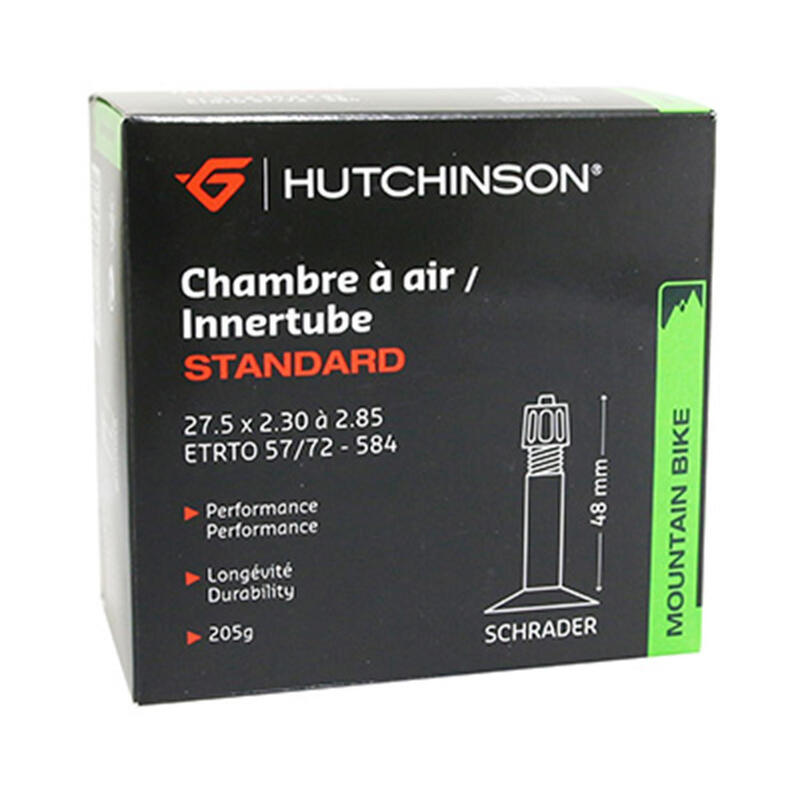 CHAMBRE A AIR VELO 27.5 x 2.30-2.85 HUTCHINSON VALVE STANDARD 48mm 205g