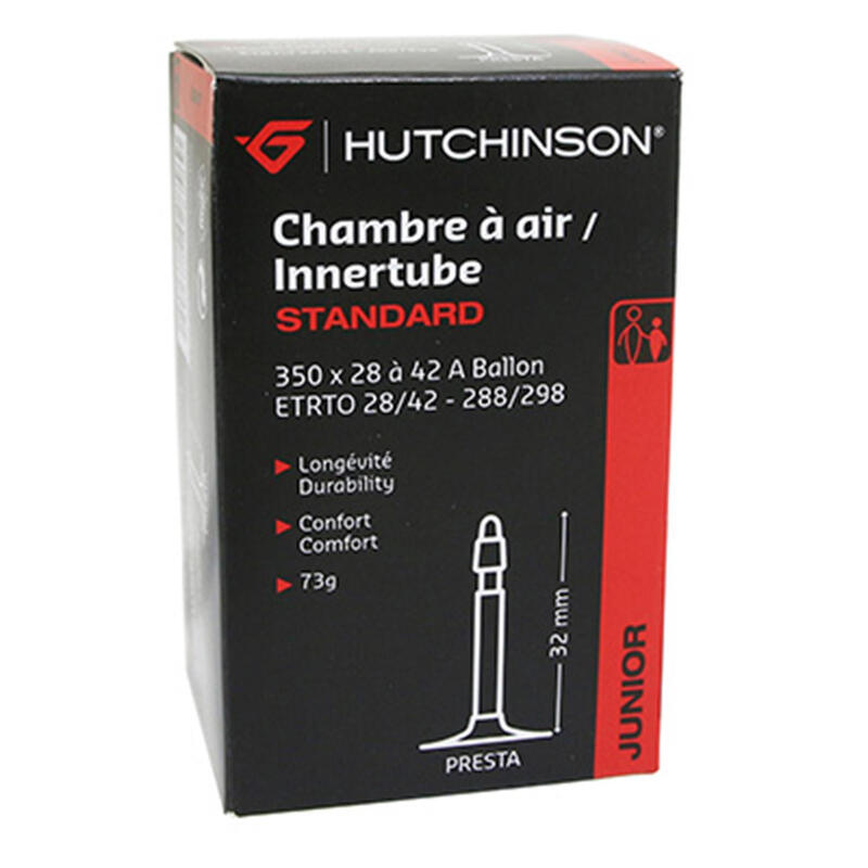 CHAMBRE A AIR VELO 350 x 28-42A HUTCHINSON VALVE PRESTA 32mm 73g