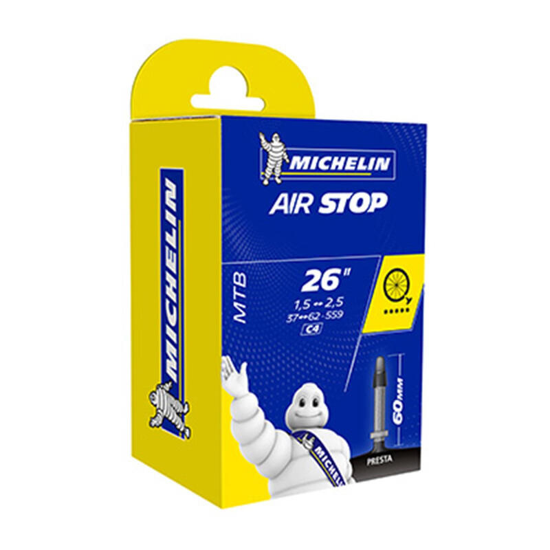 CHAMBRE A AIR VELO 26 x 1.50-2.10 MICHELIN C4 VALVE PRESTA LONGUEUR 60mm 198g