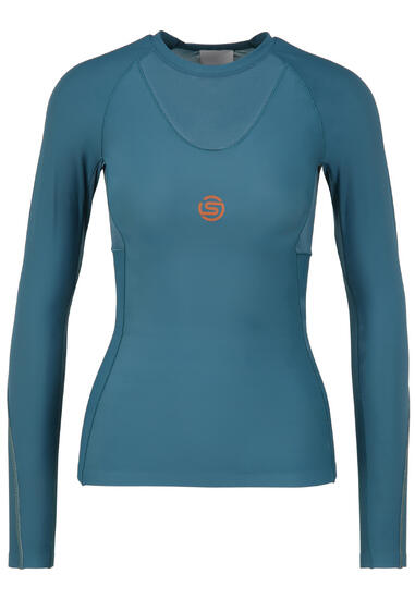 T-shirt à manches longues pour femme SKINS Series-5 - Bleu sarcelle - Taille XS