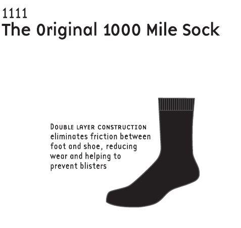 1000 Mile 1111 Double Layer Original Socks 2/2
