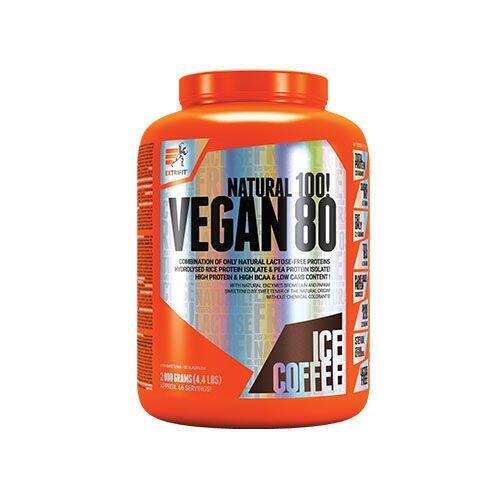 Wegańska odżywka białkowa EXTRIFIT Vegan 80 - 2000g - smak mrożonej kawy