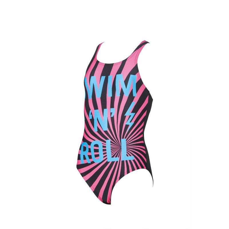 G SWIM&ROLL JR ONE PIECE V BACK 116 (6-7) BLACK