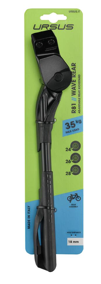 Tylna Stopka Wave Z Płytką 18 Mm - Czarna