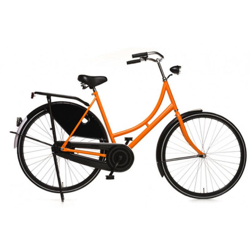 Avalon Oma Export 28 Inch 57 cm Dames Terugtraprem Zwart/Oranje